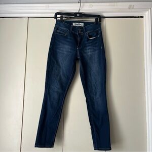 Indigo Row women's denim, jeans dark blue pockets button closure, skinny,